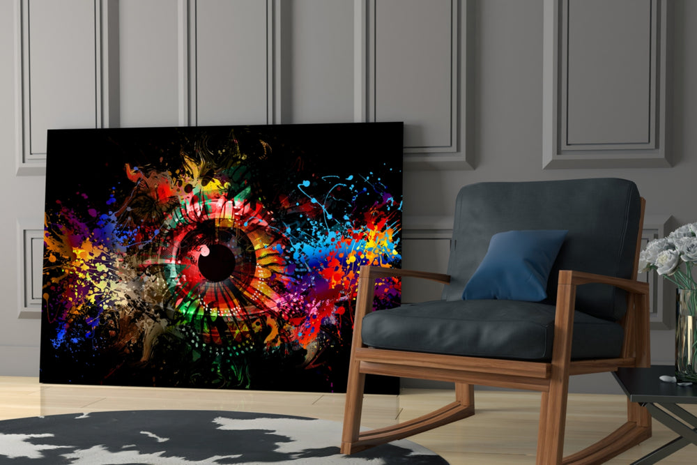 Illustration Eye glass print enhancing a loft with downtown edge