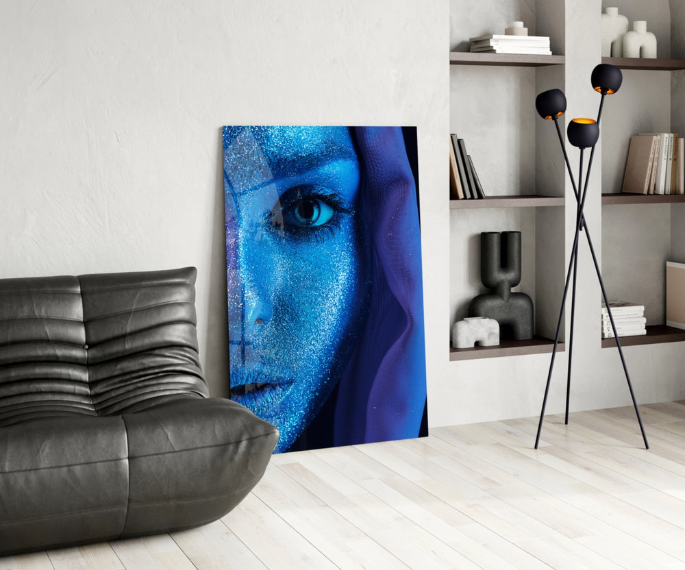 Woman Portrait panel adding editorial mood to a dressing area