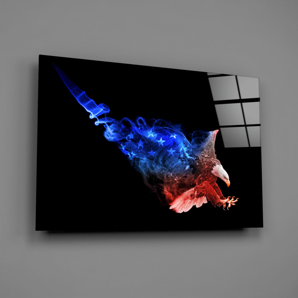 Patriotic-eagle panel bringing civic pride to a contemporary living space