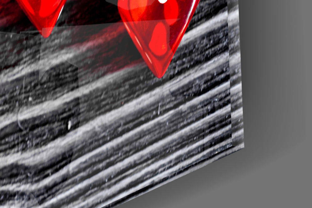 Dice artwork anchoring a wall with moody masculine palette
