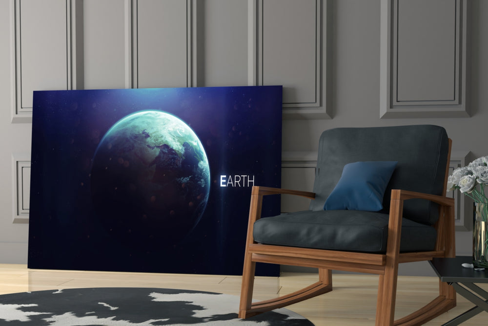 World glass print enhancing a teen room with stargazing spirit