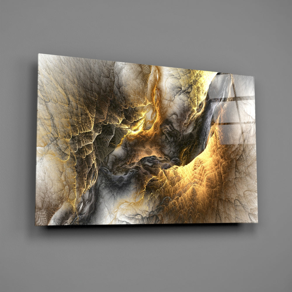 Gold-and-charcoal panel bringing jewel-box luxury to a contemporary living space