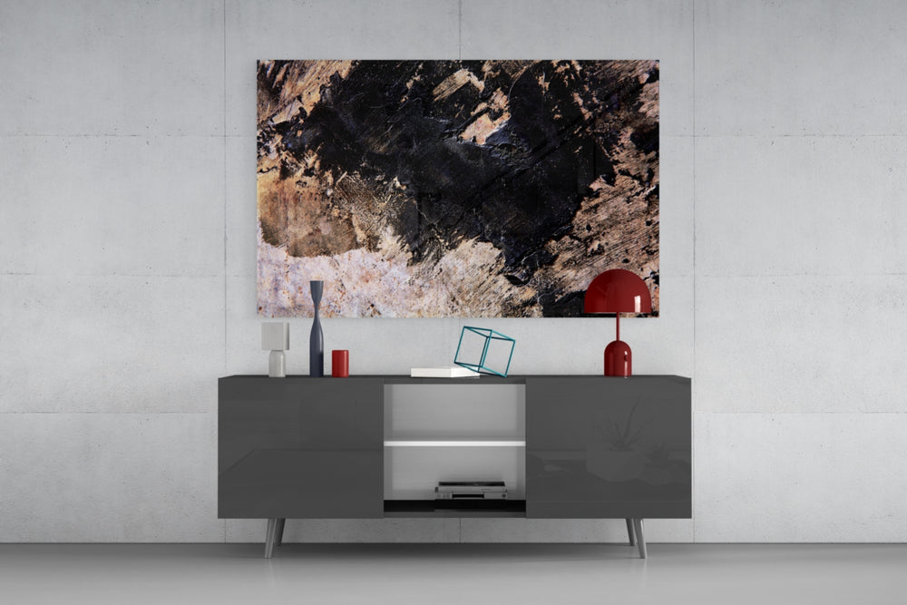 Rustic Imagination panel catching low light to reveal its tactile grain