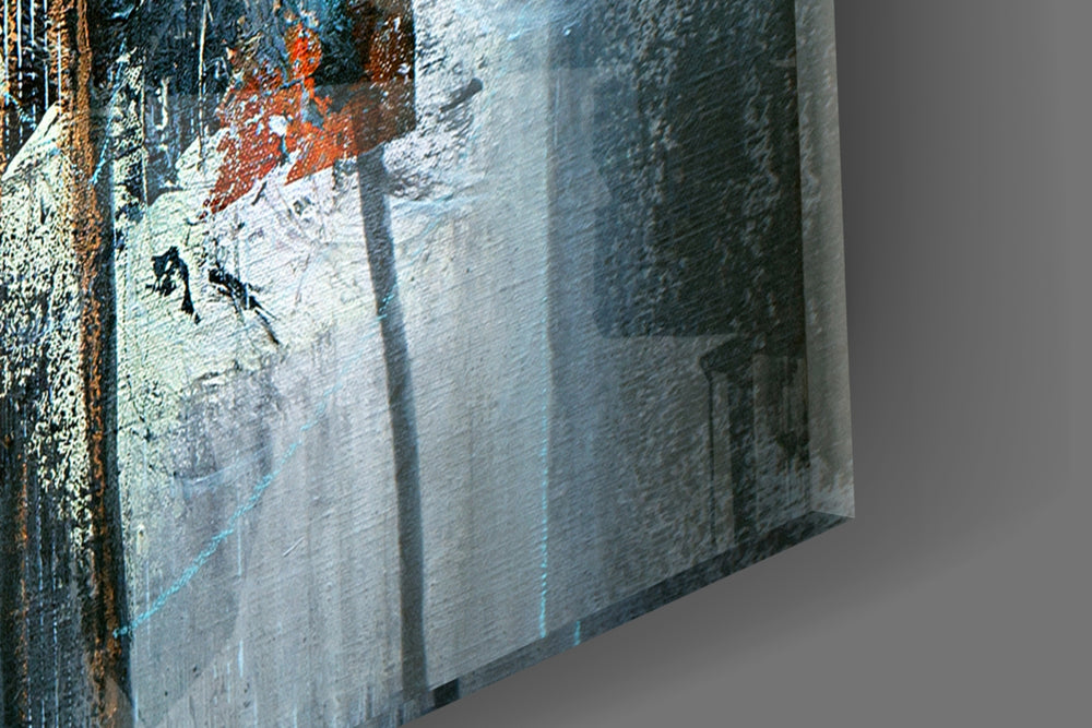 Abstract Art artwork anchoring a wall with moody contemporary palette