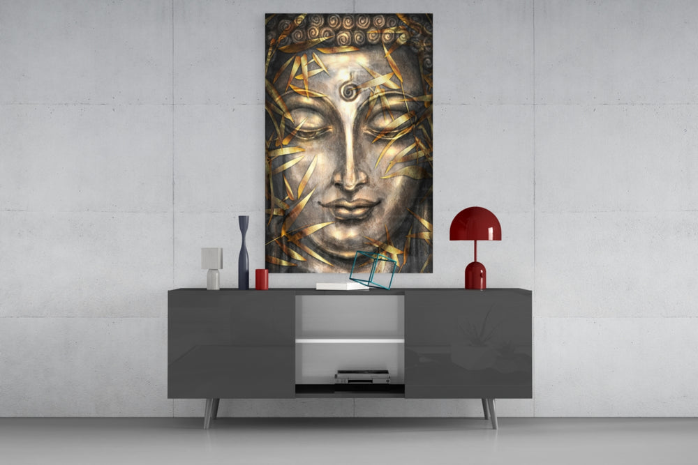 Mystical Sculpture panel catching soft light to reveal its dimensional shimmer