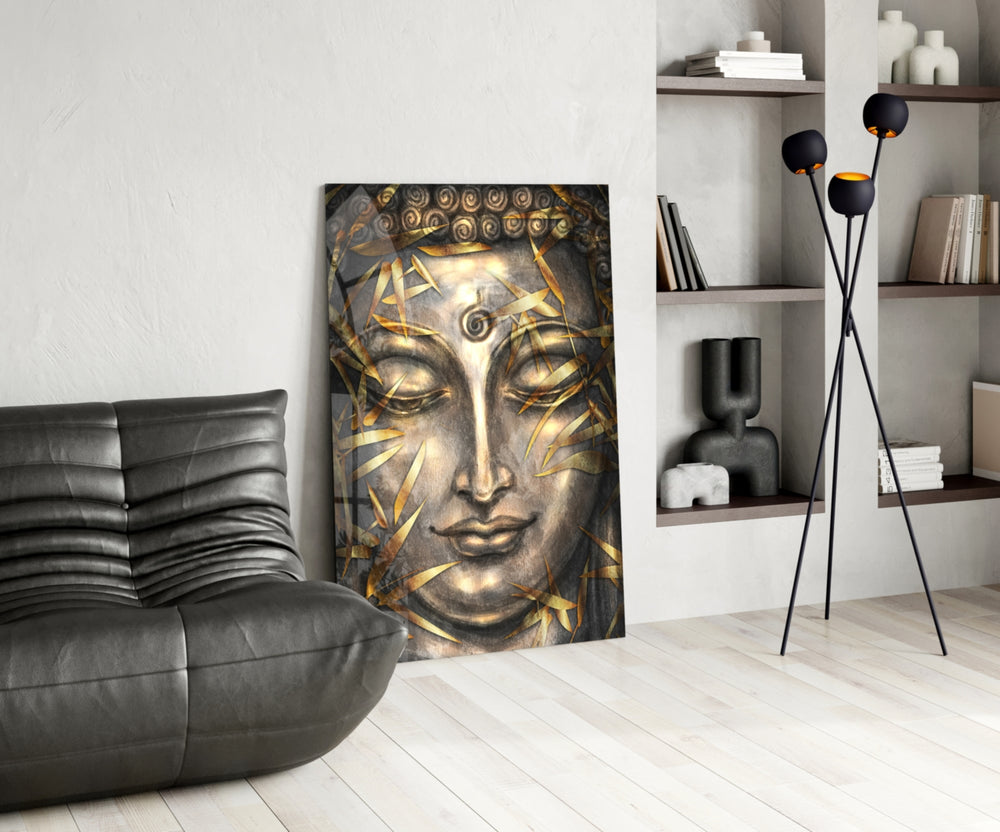 Mystical Sculpture panel adding calm mood to a yoga studio