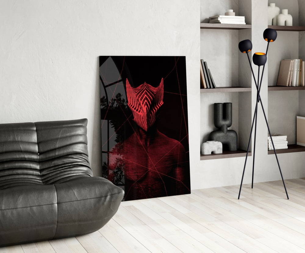 Darko Red panel adding cyberpunk attitude to a man-cave