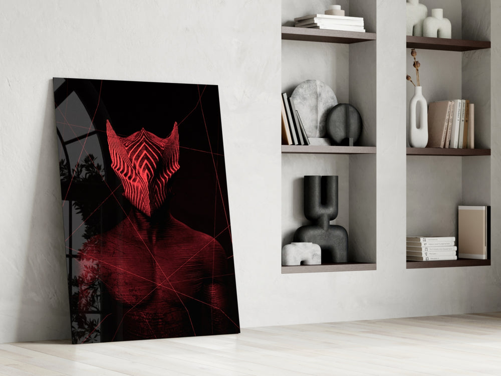 Darko Red glass print enhancing a studio with maker spark
