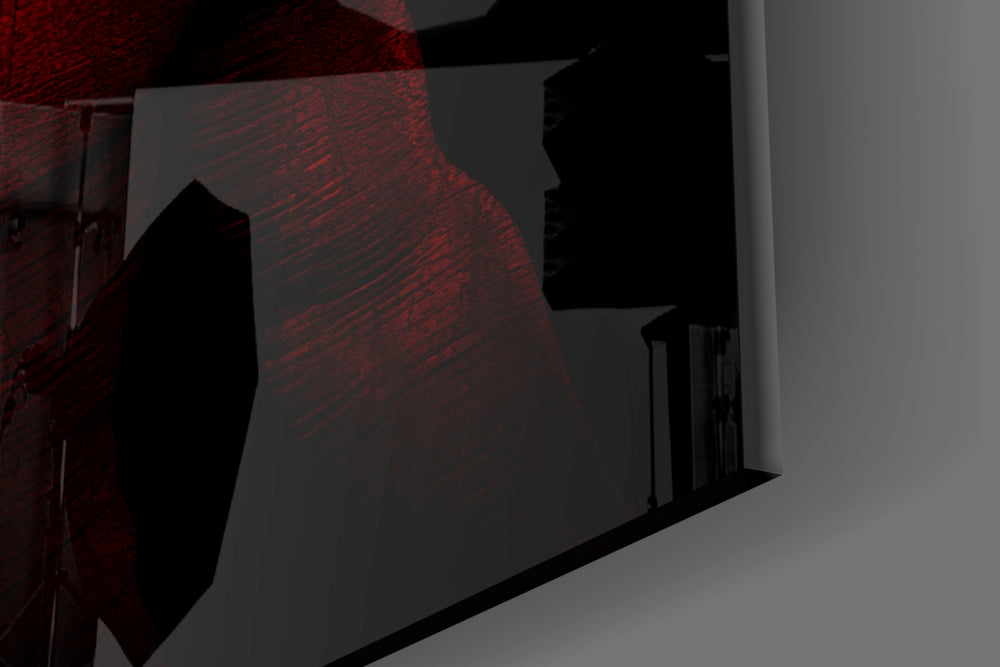 Donnie Red artwork anchoring a wall with bold occult palette