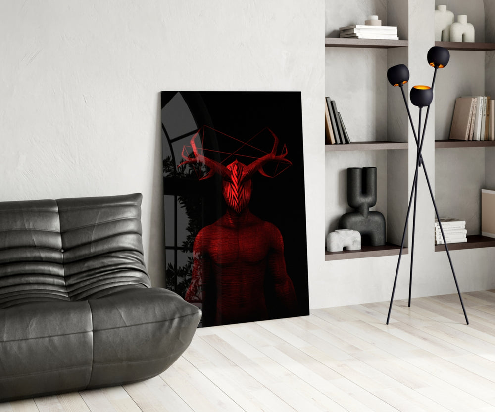 Donnie Red panel adding cult-cinema mood to a man-cave
