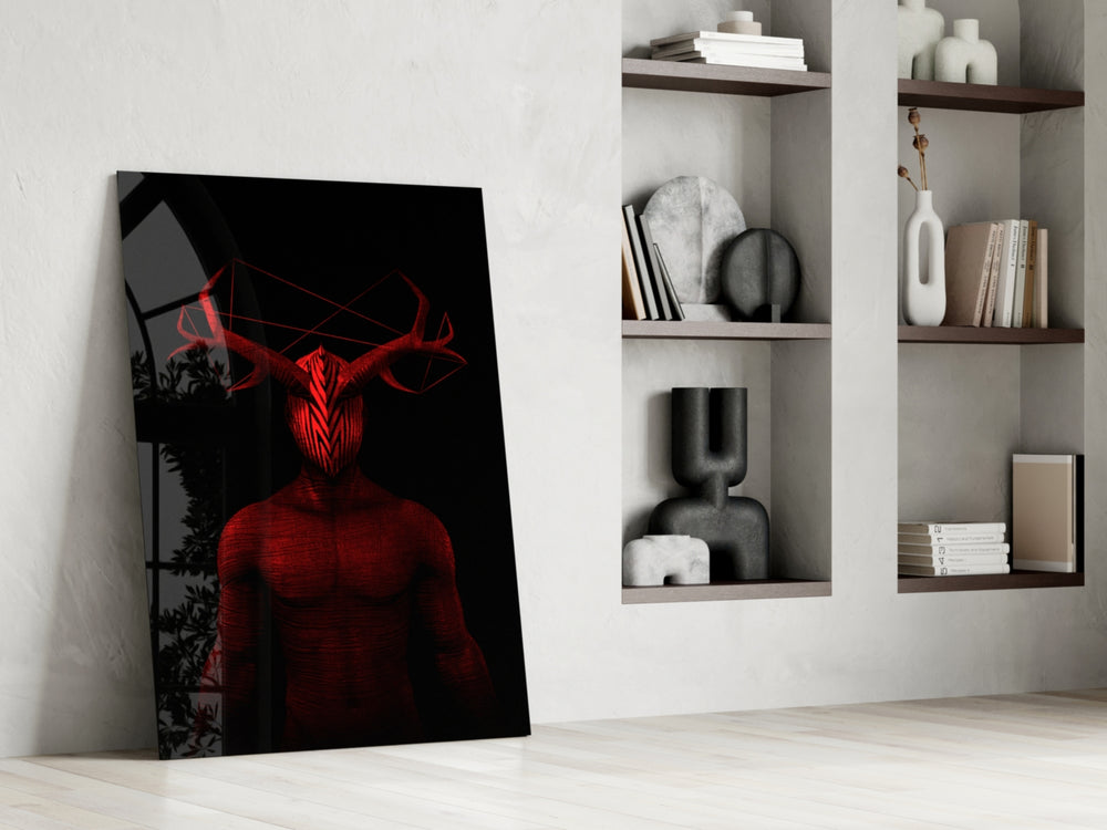 Donnie Red glass print enhancing a studio with maker spark