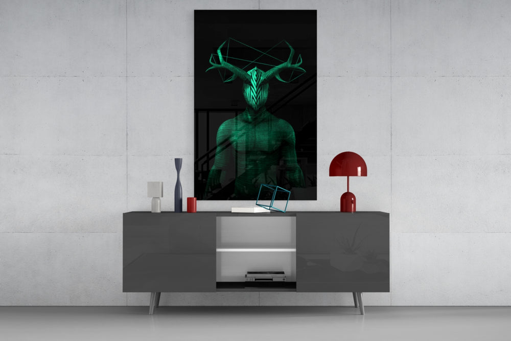 Donnie Green panel catching low light to reveal its dimensional antlers