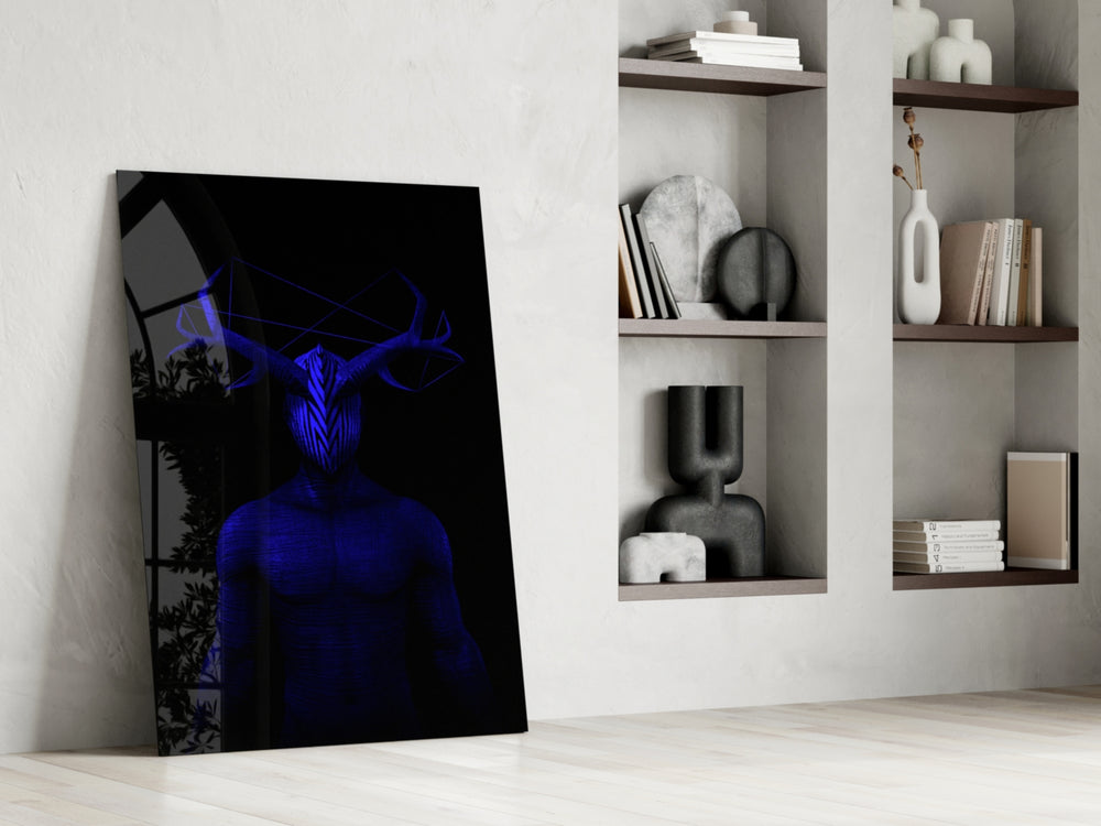 Donnie Blue glass print enhancing a studio with maker spark