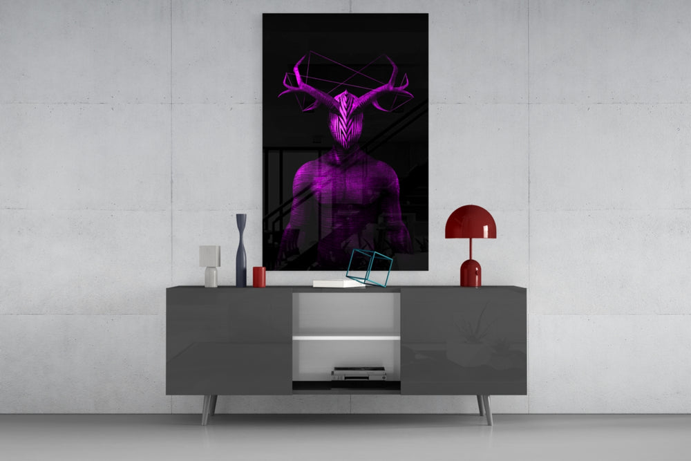 Donnie Purple panel catching low light to reveal its dimensional antlers