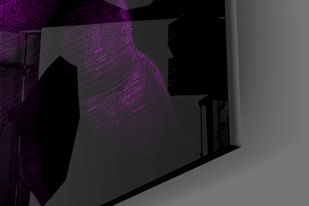 Donnie Purple artwork anchoring a wall with bold occult palette
