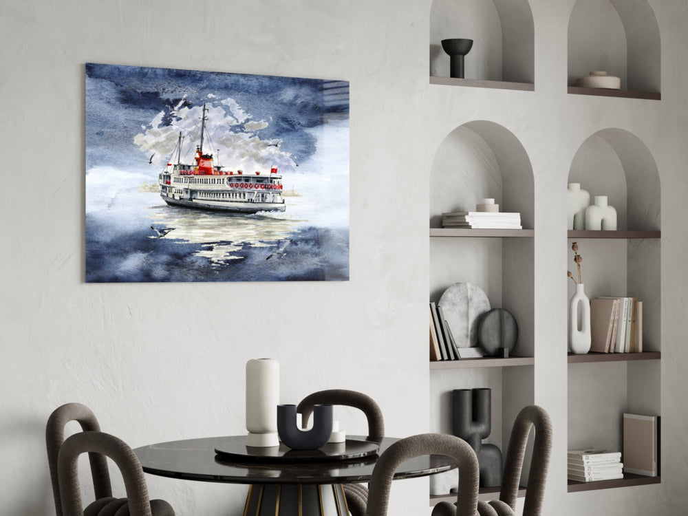 Steamer panel adding heritage pulse to a Turkish-themed living room