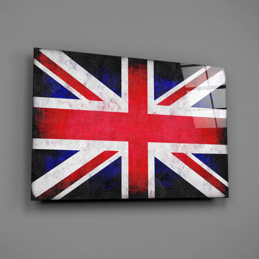 Union-Jack panel bringing British editorial mood to a contemporary living space