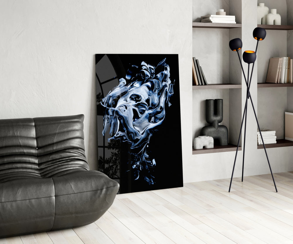 Abstract Gray panel adding editorial mood to a man-cave