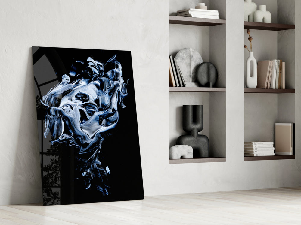Abstract Gray glass print enhancing a corporate office with executive presence