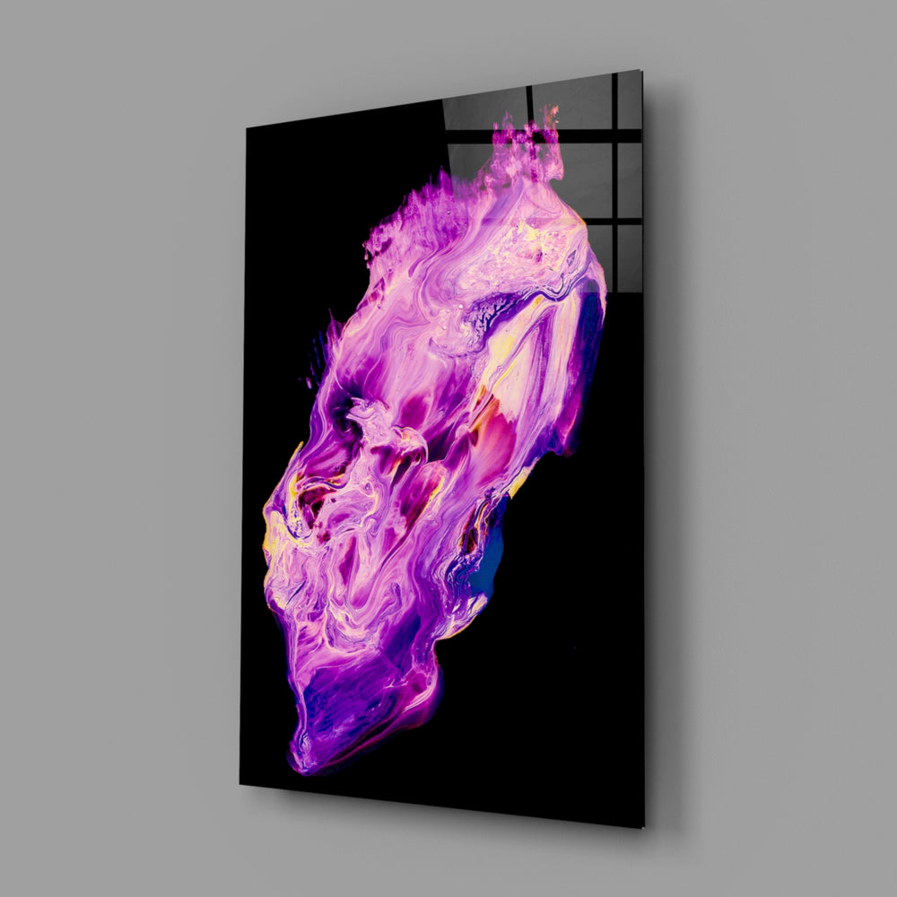 Magenta-plume panel bringing romantic motion to a contemporary living space