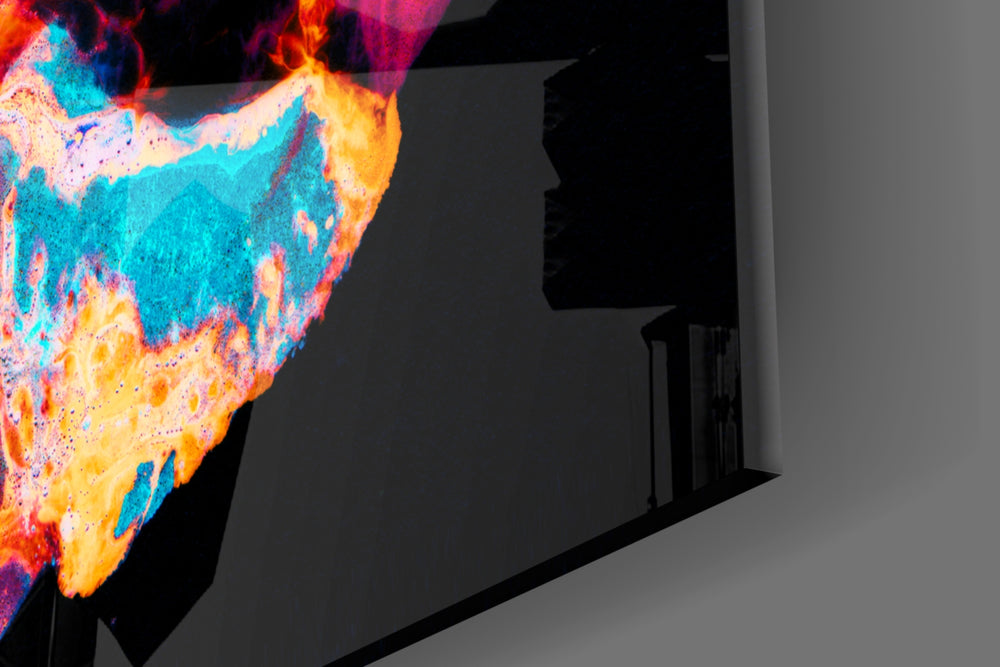 Harmony of Colors artwork anchoring a wall with bold joyful palette