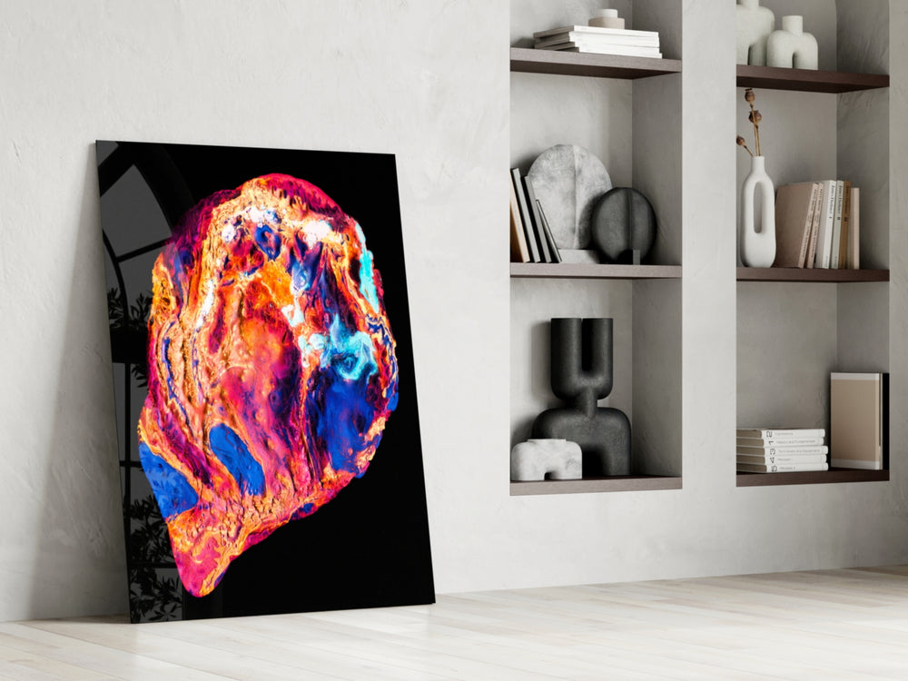 Colored Lava glass print enhancing a studio with maker spark