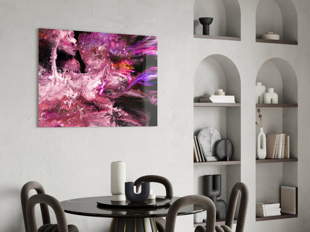 Purple Space panel adding romantic mood to a bedroom