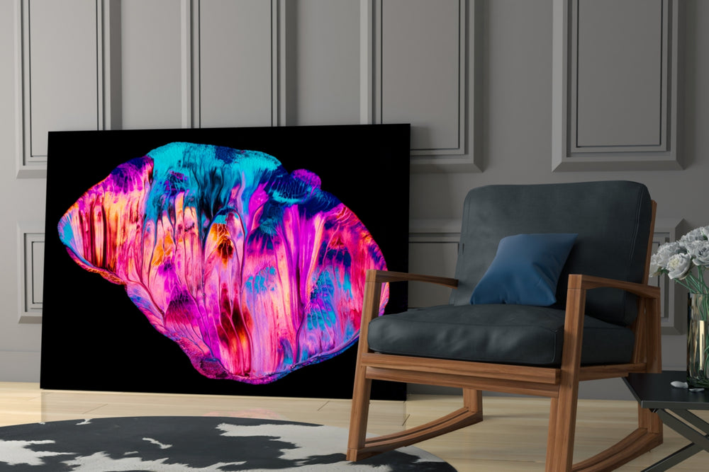Abstract Pink glass print enhancing a teen room with creative pulse