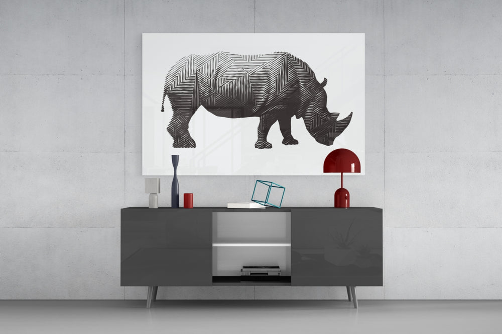 Rhino panel catching soft light to reveal its delicate crosshatch