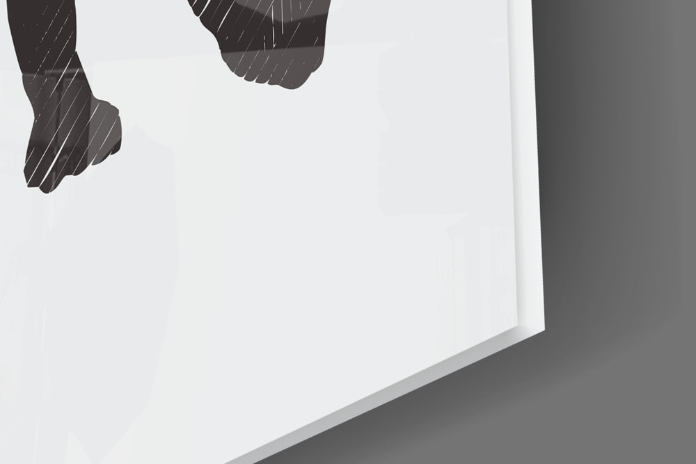 Rhino artwork anchoring a wall with modern naturalist palette