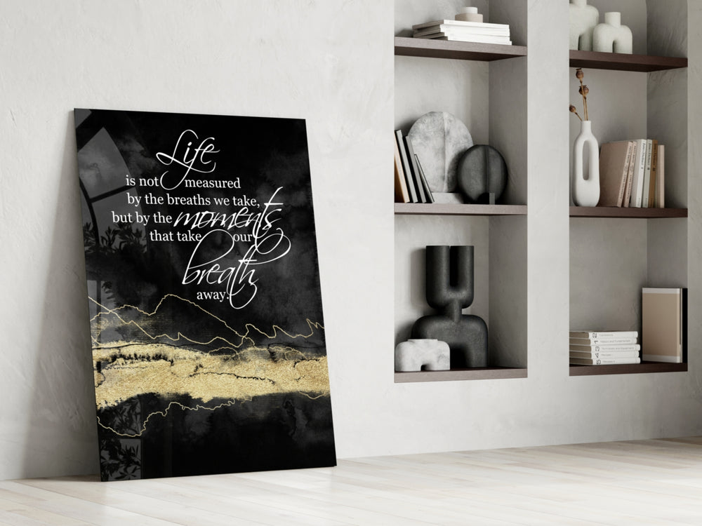 Words glass print enhancing a foyer with statement focal point