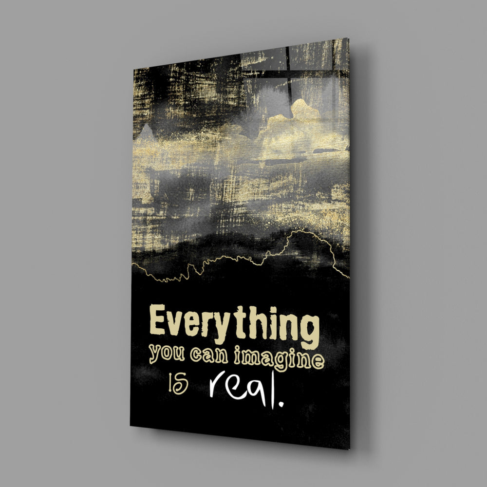 Black-and-gold imagine panel bringing motivational drama to a contemporary living space