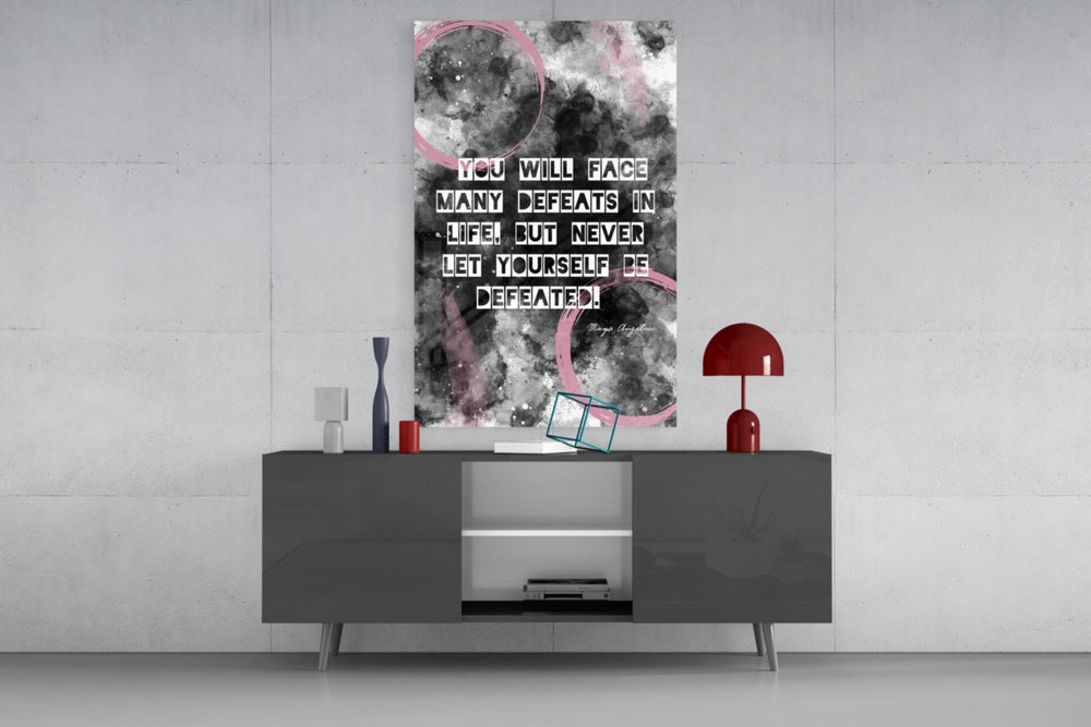 Angelou Words panel catching gallery light to reveal its rose enso circles
