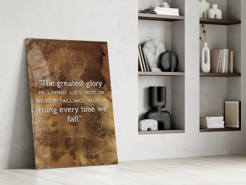 Mandela Quotes glass print enhancing a library with heritage spirit