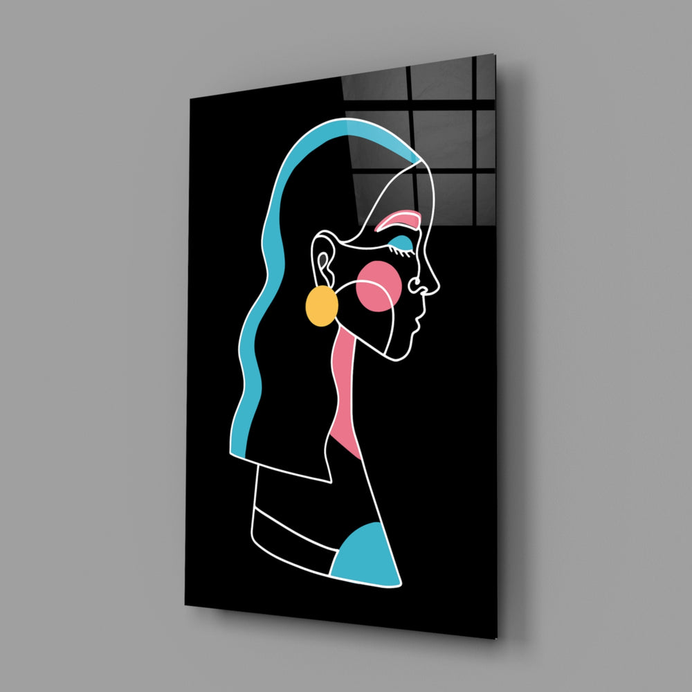 Single-line-profile panel bringing editorial spark to a contemporary living space
