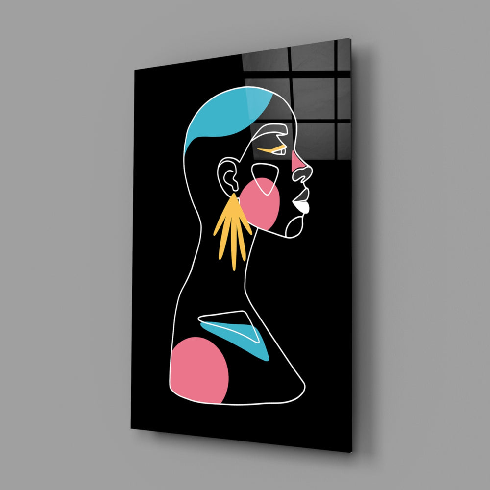 Turquoise-profile panel bringing editorial spark to a contemporary living space