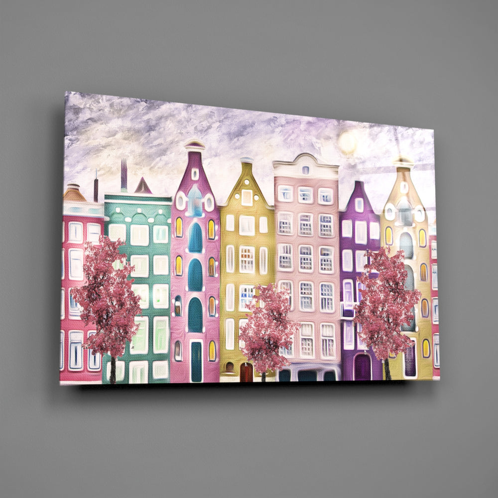 Pastel-canal panel bringing storybook romance to a contemporary living space