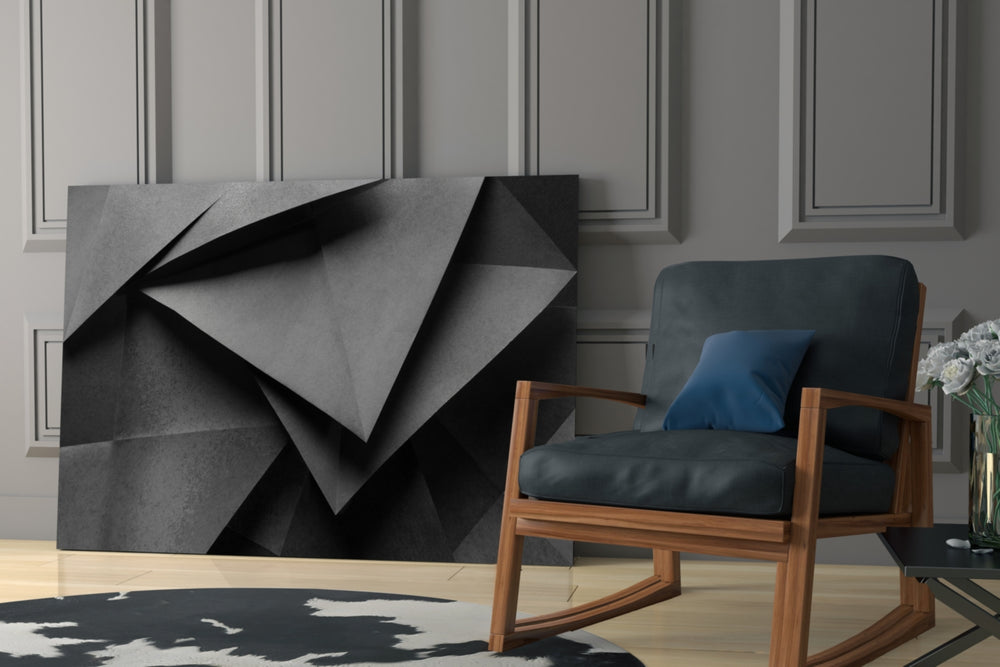 Cold Wall glass print enhancing a hallway with monochrome drama