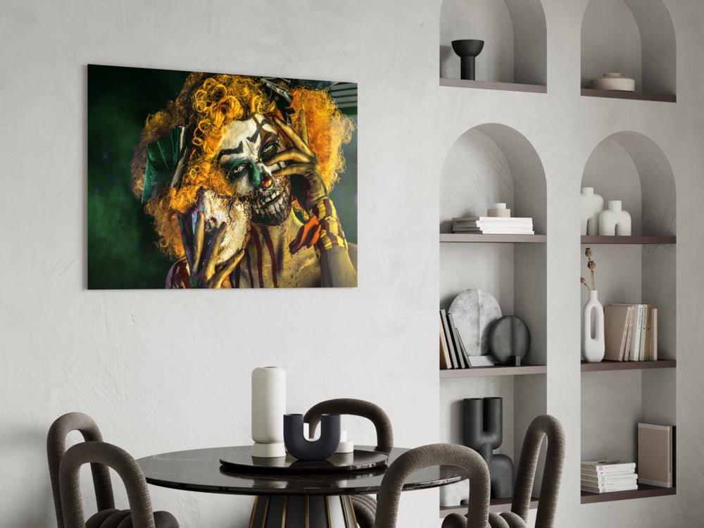 Clown panel adding edgy spark to a teen room