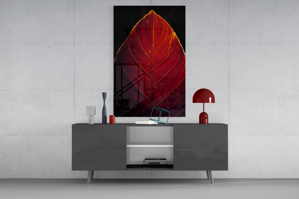 Red Leaf panel catching low light to reveal its delicate gleam