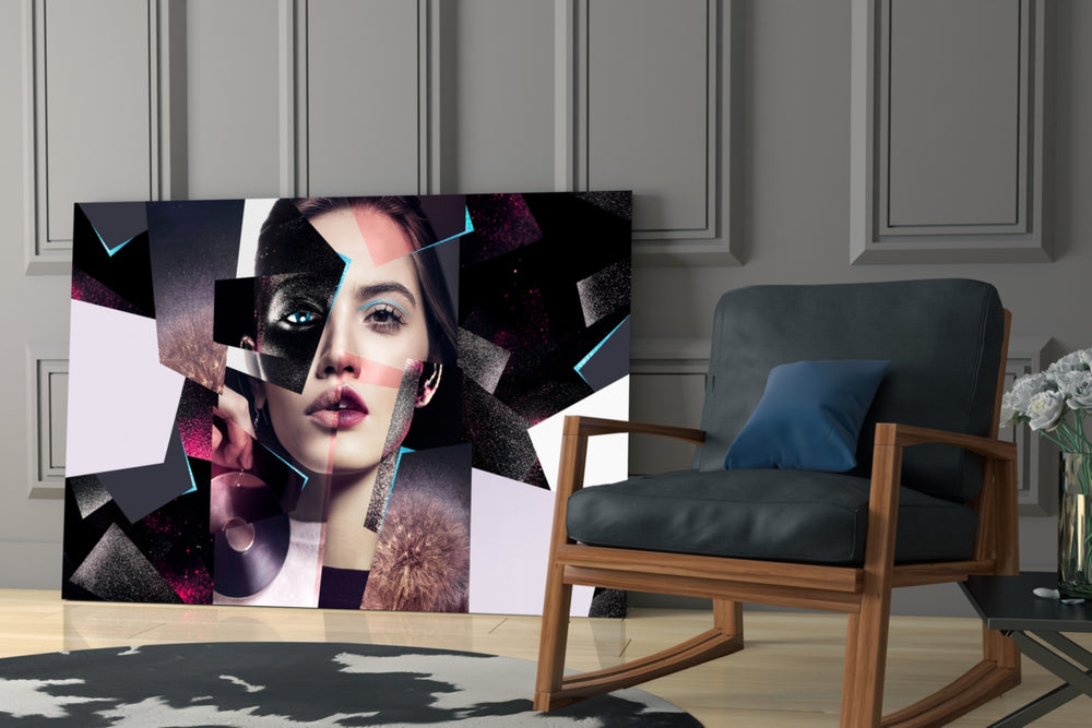 Effect Woman glass print enhancing a boutique with beauty focus