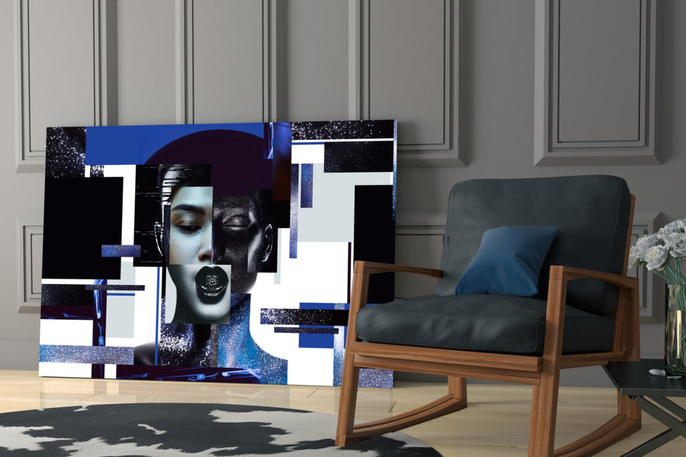 Effect Woman glass print enhancing a boutique with beauty focus