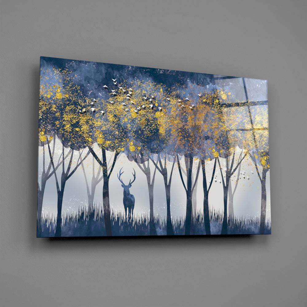 Solitary-stag panel bringing fairy-tale drama to a contemporary living space