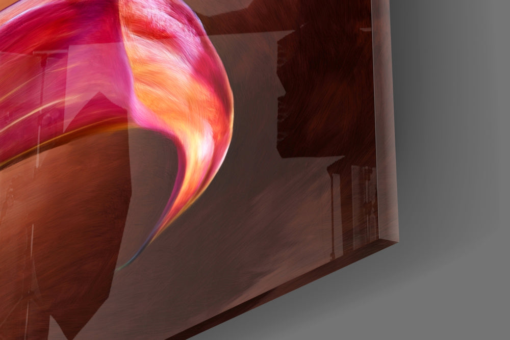 Tulips artwork anchoring a wall with warm romantic palette