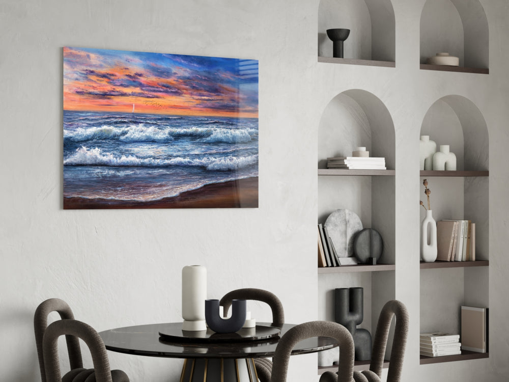 Waves panel adding horizon pulse to a beach house