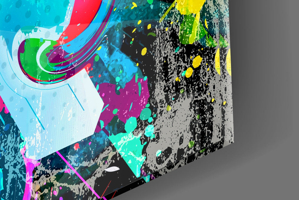 Ebruli artwork anchoring a wall with bold street palette