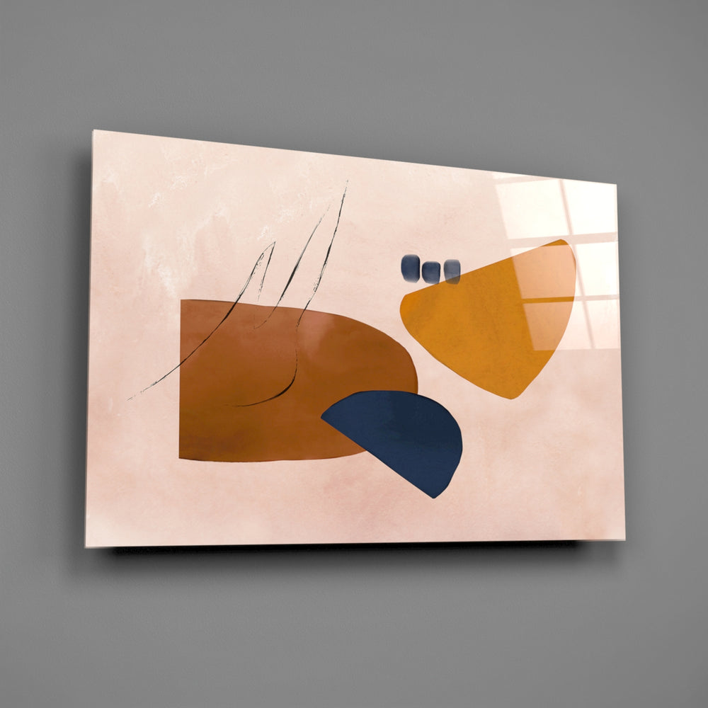 Earth-tone panel bringing Bauhaus calm to a contemporary living space