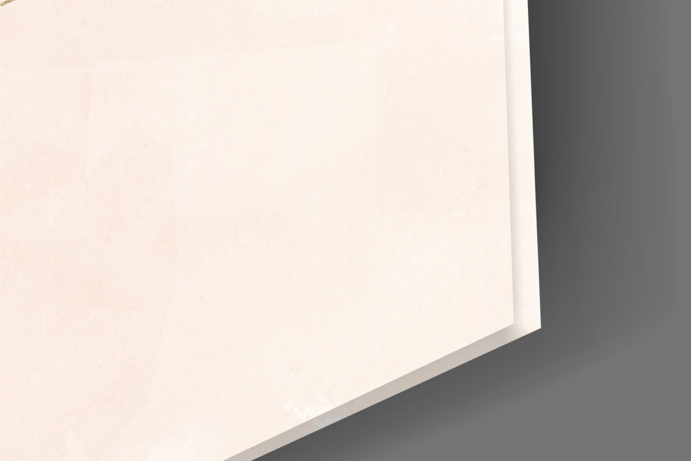 Abstract Beige artwork anchoring a wall with soft modern palette