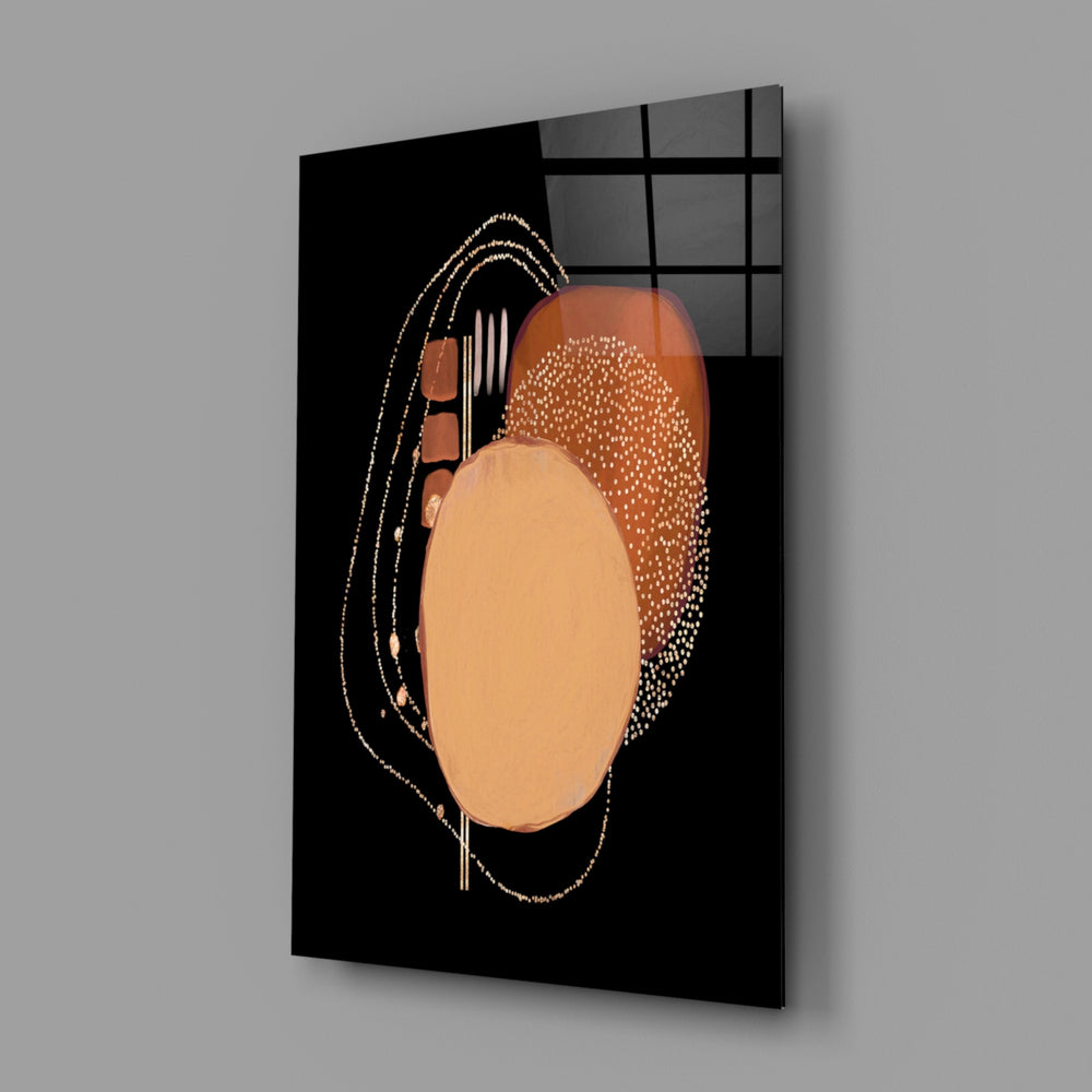 Copper-blob panel bringing modern drama to a contemporary living space