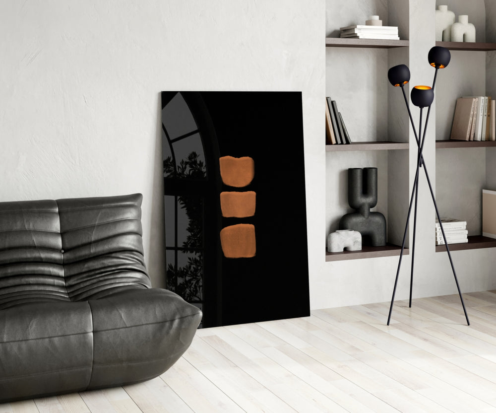 Abstract Column panel adding vertical drama to a hallway